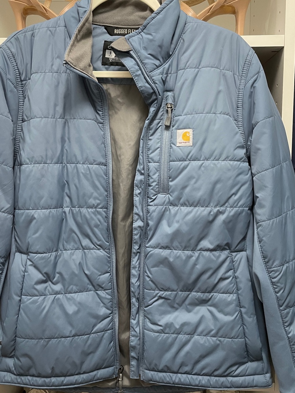 Carhartt Light Blue Quilted Puffer Jacket